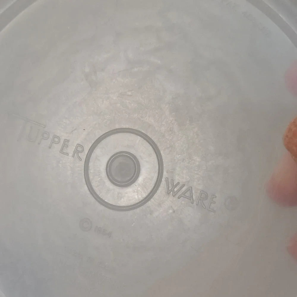 Vintage Tupperware Dip-N-Serve 1954‎ White Serving Tray Platter with Bowl, Lid